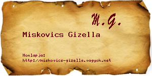 Miskovics Gizella névjegykártya