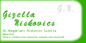 gizella miskovics business card